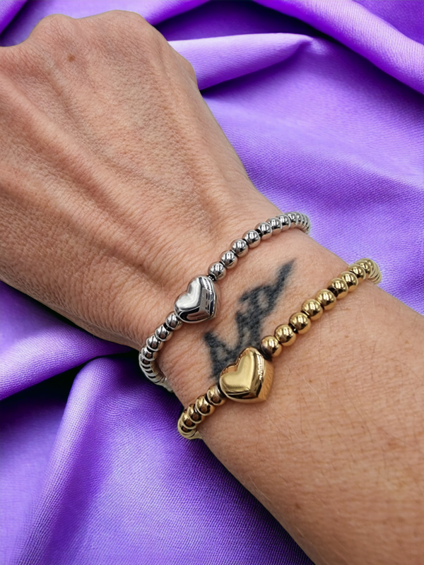 Bracciale Cuore Bombato